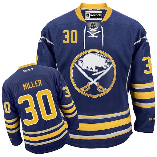 Ryan Miller Reebok Buffalo Sabres Premier Navy Blue Home NHL Jersey