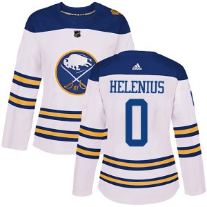 Konsta Helenius Women's Adidas Buffalo Sabres Authentic White 2018 Winter Classic Jersey