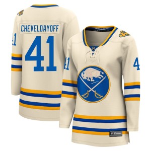 Ty Cheveldayoff Women's Fanatics Branded Buffalo Sabres Breakaway Cream 2022 Heritage Classic Jersey