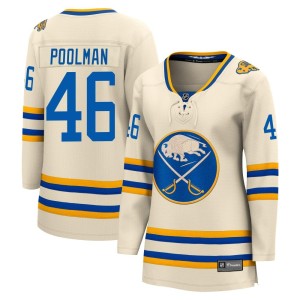 Colton Poolman Women's Fanatics Branded Buffalo Sabres Breakaway Cream 2022 Heritage Classic Jersey