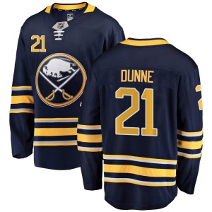 Josh Dunne Youth Fanatics Branded Buffalo Sabres Breakaway Navy Blue Home Jersey