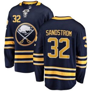 Felix Sandstrom Youth Fanatics Branded Buffalo Sabres Breakaway Navy Blue Home Jersey