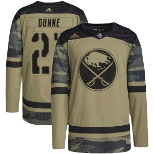 Josh Dunne Men's Adidas Buffalo Sabres Authentic Camo Military Appreciation Practice Jersey