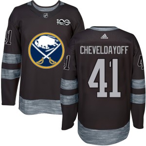 Ty Cheveldayoff Men's Buffalo Sabres Authentic Black 1917-2017 100th Anniversary Jersey