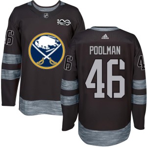 Colton Poolman Men's Buffalo Sabres Authentic Black 1917-2017 100th Anniversary Jersey