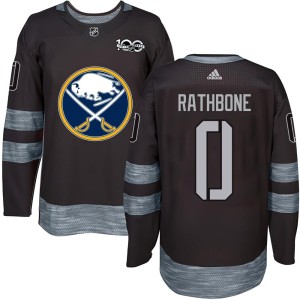 Jack Rathbone Men's Buffalo Sabres Authentic Black 1917-2017 100th Anniversary Jersey