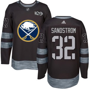 Felix Sandstrom Men's Buffalo Sabres Authentic Black 1917-2017 100th Anniversary Jersey