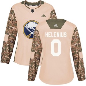 Konsta Helenius Women's Adidas Buffalo Sabres Authentic Camo Veterans Day Practice Jersey