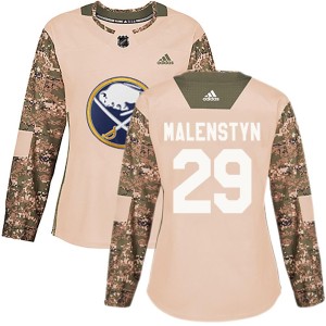 Beck Malenstyn Women's Adidas Buffalo Sabres Authentic Camo Veterans Day Practice Jersey