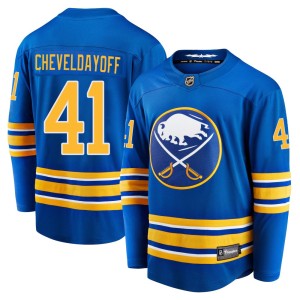 Ty Cheveldayoff Men's Fanatics Branded Buffalo Sabres Premier Royal Breakaway Home Jersey