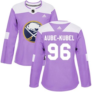 Nicolas Aube-Kubel Women's Adidas Buffalo Sabres Authentic Purple Fights Cancer Practice Jersey