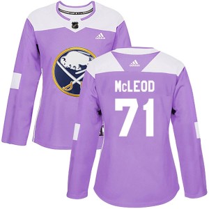 Ryan McLeod Women's Adidas Buffalo Sabres Authentic Purple Fights Cancer Practice Jersey