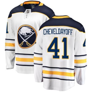 Ty Cheveldayoff Youth Fanatics Branded Buffalo Sabres Breakaway White Away Jersey