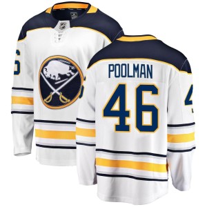 Colton Poolman Youth Fanatics Branded Buffalo Sabres Breakaway White Away Jersey