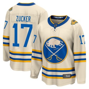 Jason Zucker Youth Fanatics Branded Buffalo Sabres Breakaway Cream 2022 Heritage Classic Jersey