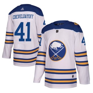 Ty Cheveldayoff Youth Adidas Buffalo Sabres Authentic White 2018 Winter Classic Jersey