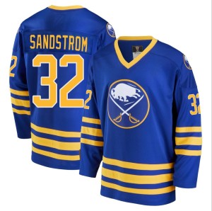 Felix Sandstrom Men's Fanatics Branded Buffalo Sabres Premier Royal Breakaway Heritage Jersey