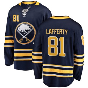 Sam Lafferty Men's Fanatics Branded Buffalo Sabres Breakaway Navy Blue Home Jersey