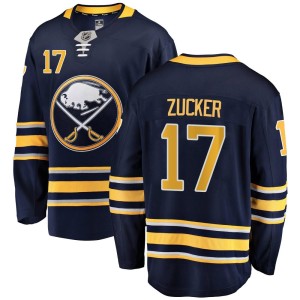 Jason Zucker Men's Fanatics Branded Buffalo Sabres Breakaway Navy Blue Home Jersey