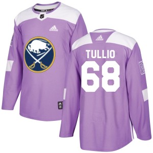 Tyler Tullio Men's Adidas Buffalo Sabres Authentic Purple Fights Cancer Practice Jersey