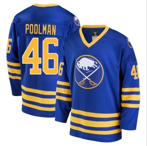 Colton Poolman Youth Fanatics Branded Buffalo Sabres Premier Royal Breakaway Heritage Jersey