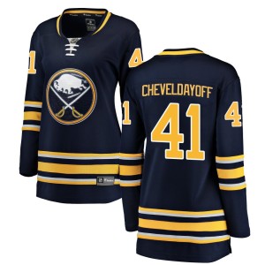 Ty Cheveldayoff Women's Fanatics Branded Buffalo Sabres Breakaway Navy Blue Home Jersey