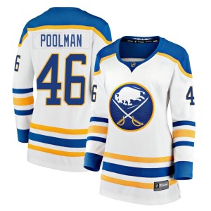 Colton Poolman Women's Fanatics Branded Buffalo Sabres Premier White Breakaway Away Jersey