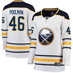 Colton Poolman Women's Fanatics Branded Buffalo Sabres Breakaway White Away Jersey