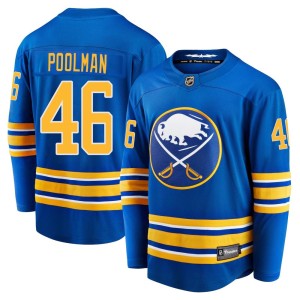 Colton Poolman Youth Fanatics Branded Buffalo Sabres Premier Royal Breakaway Home Jersey